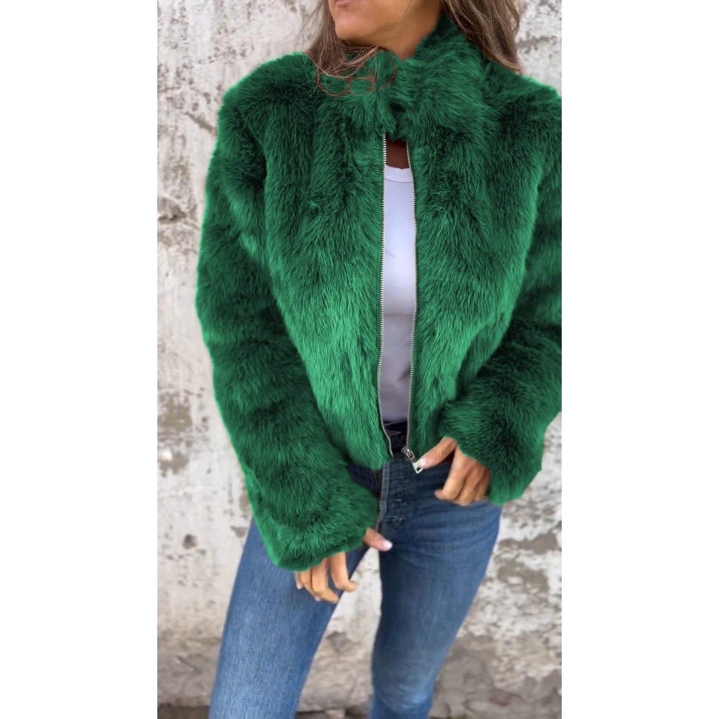 WW | Bond PU Jacket with High Collar and Zip