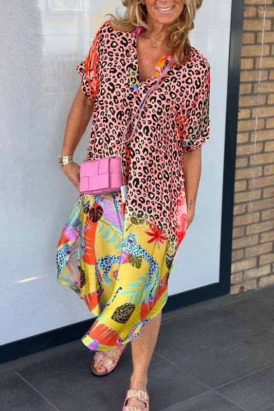 WW | Animal Print Midi Kleid