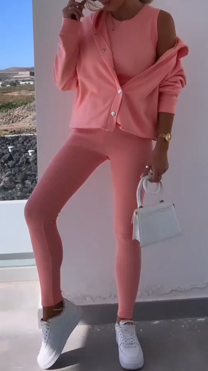 WW | Elegante Weste mit Sweatshirt mit Kapuze Set