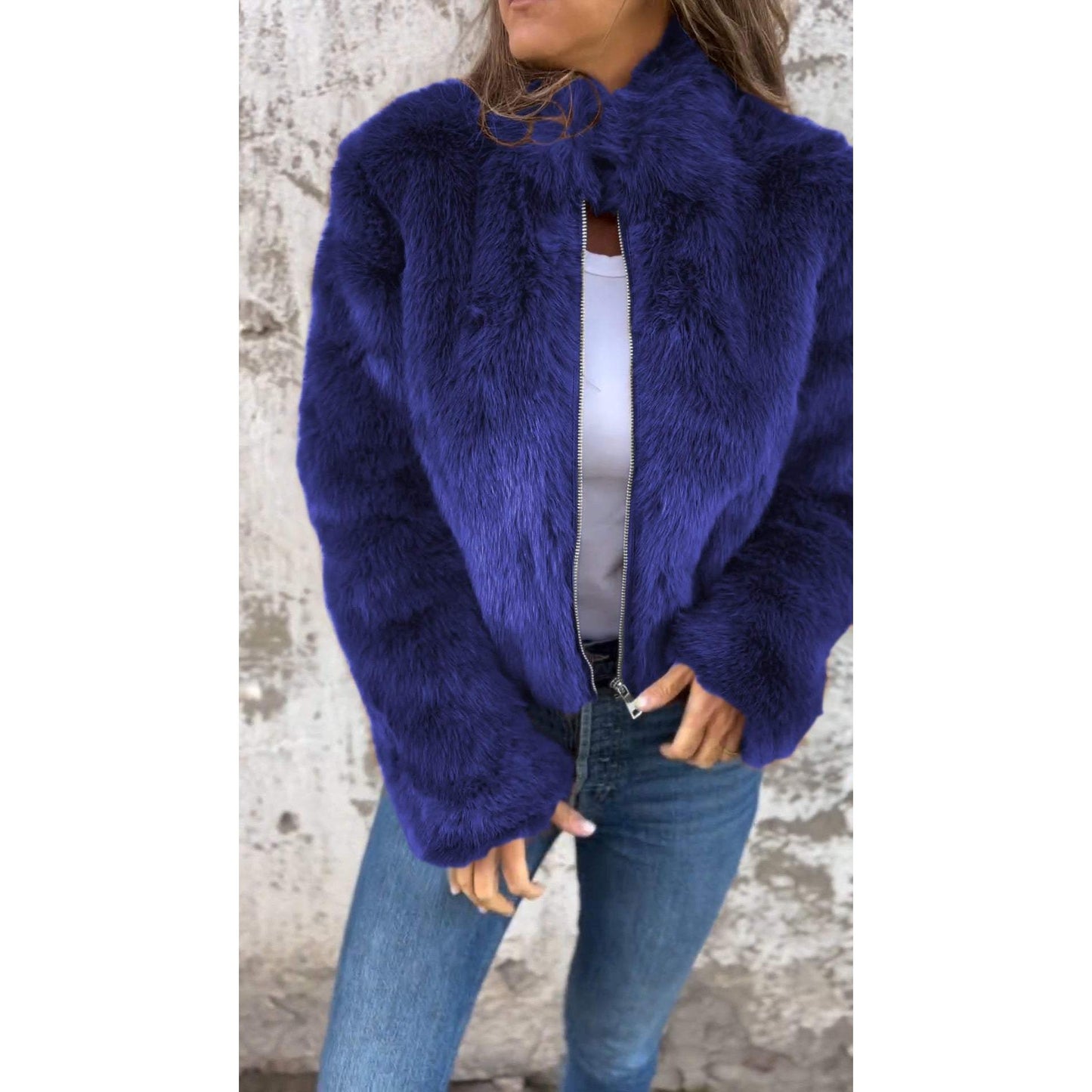 WW | Bond PU Jacket with High Collar and Zip