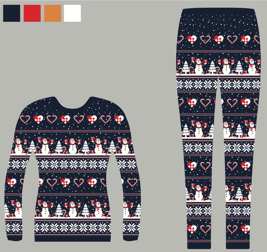 WW | Weihnachtsherz Weihnachts-Pyjama Navy