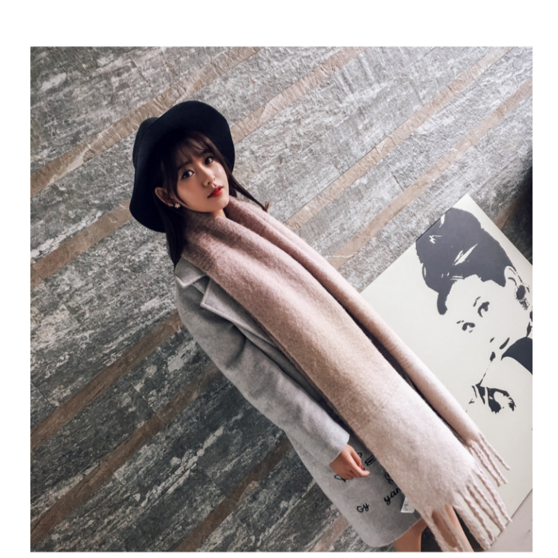 WW | Ladies' Scarf with Soft Plaid Pattern and Fringes