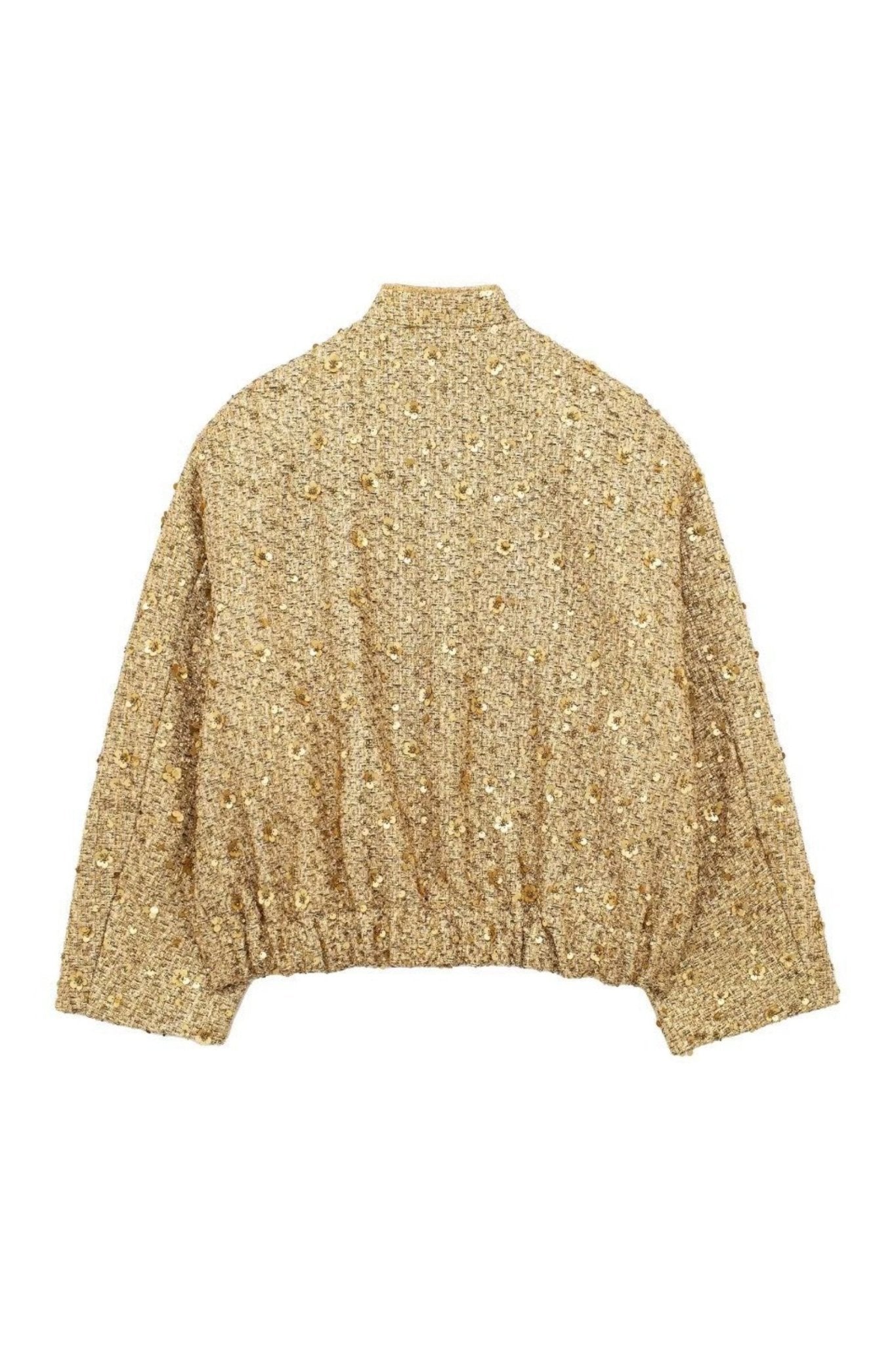 WW | Kragen Metallic Pailletten Jacke
