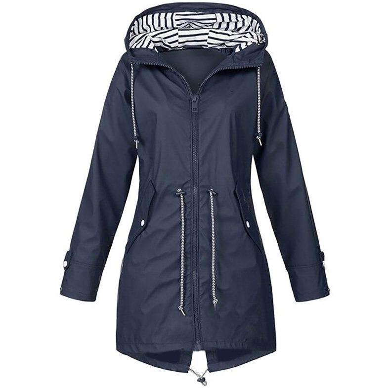 WW | Women's Rain Jacket with Striped Hood