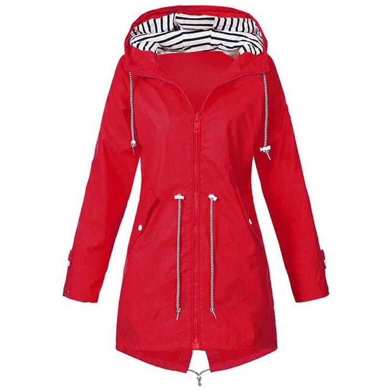WW | Women's Rain Jacket with Striped Hood