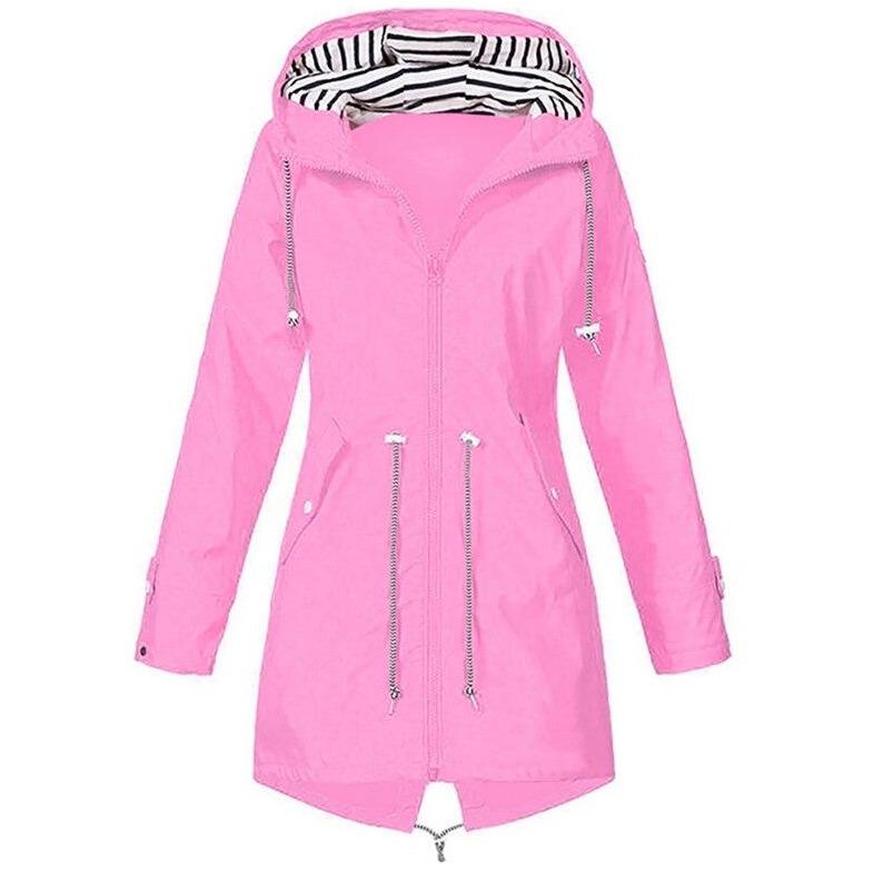 WW | Women's Rain Jacket with Striped Hood