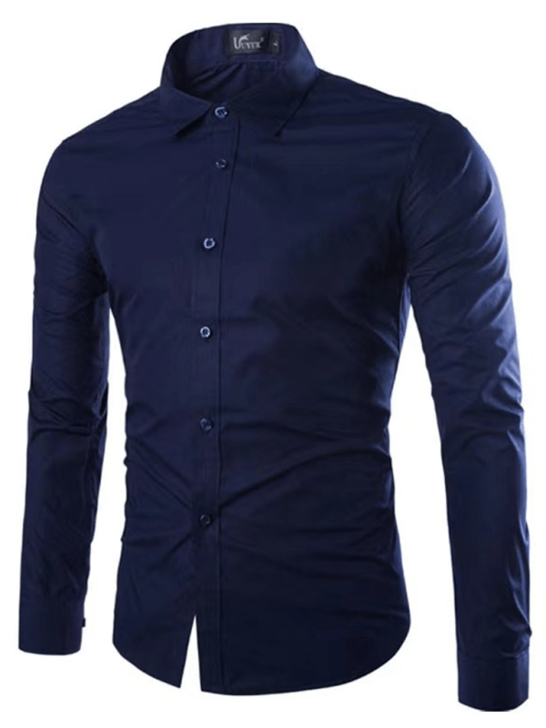 WW | Casual Iron-Free Slim Fit Men's Shirt