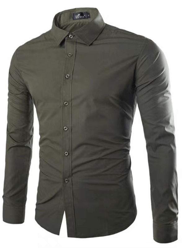 WW | Casual Iron-Free Slim Fit Men's Shirt