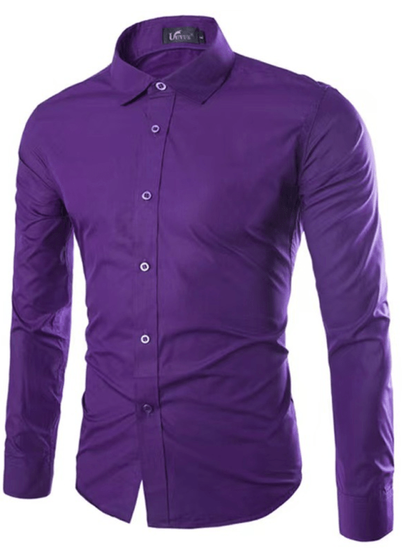 WW | Casual Iron-Free Slim Fit Men's Shirt