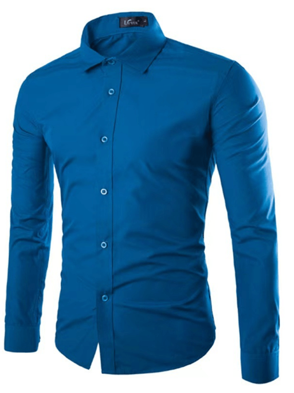 WW | Casual Iron-Free Slim Fit Men's Shirt