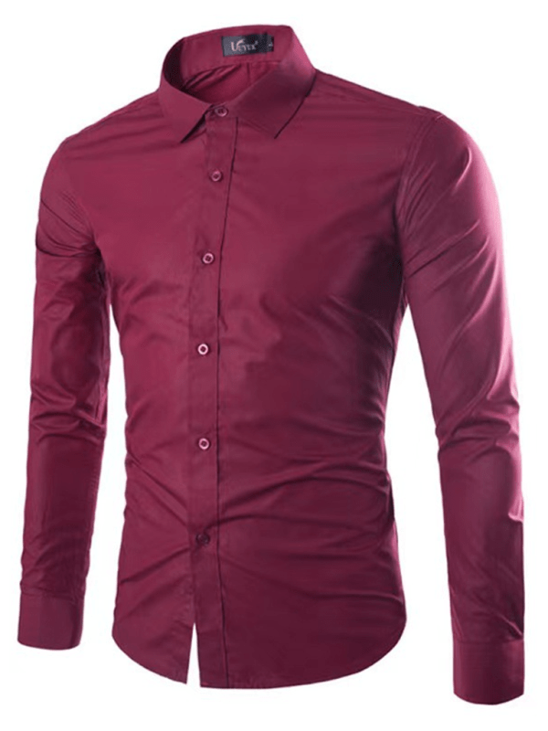 WW | Casual Iron-Free Slim Fit Men's Shirt