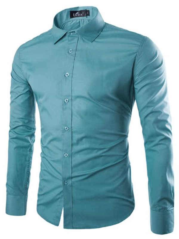WW | Casual Iron-Free Slim Fit Men's Shirt