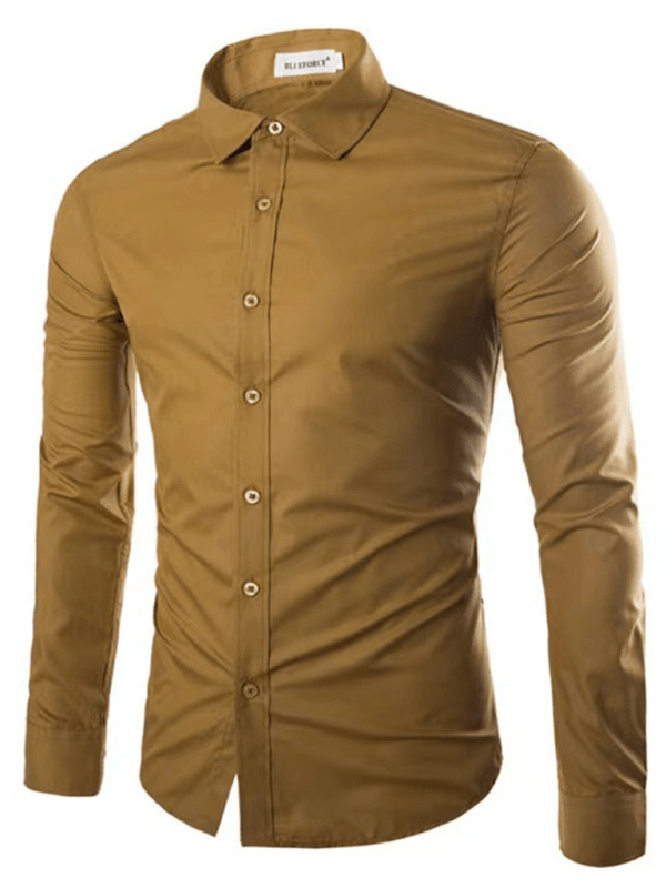 WW | Casual Iron-Free Slim Fit Men's Shirt