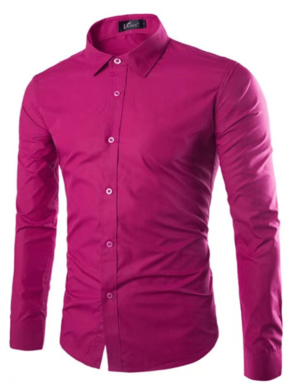 WW | Casual Iron-Free Slim Fit Men's Shirt