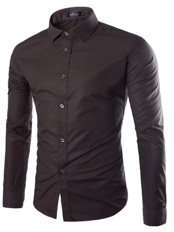 WW | Casual Iron-Free Slim Fit Men's Shirt
