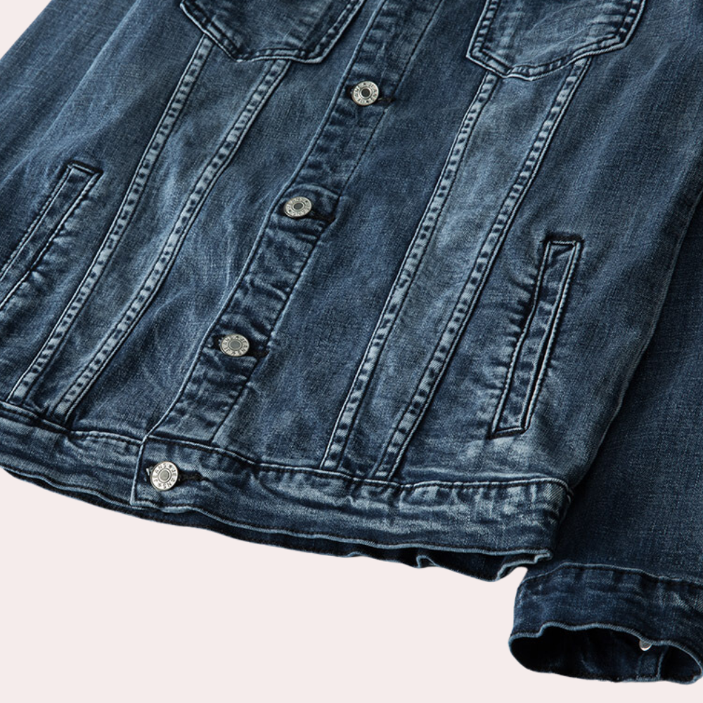 WW | Lässige Jeansjacke Für Männer Im Vintage Stil