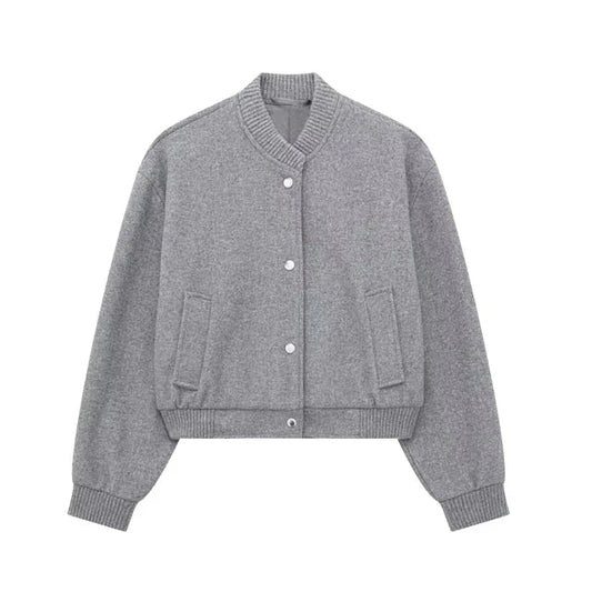 WW | Chic cropped bomber jacket