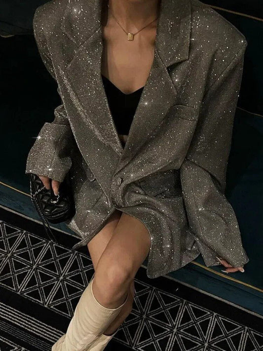 WW | Blazer Pailletten Oversize Chic Elegant und Glänzend