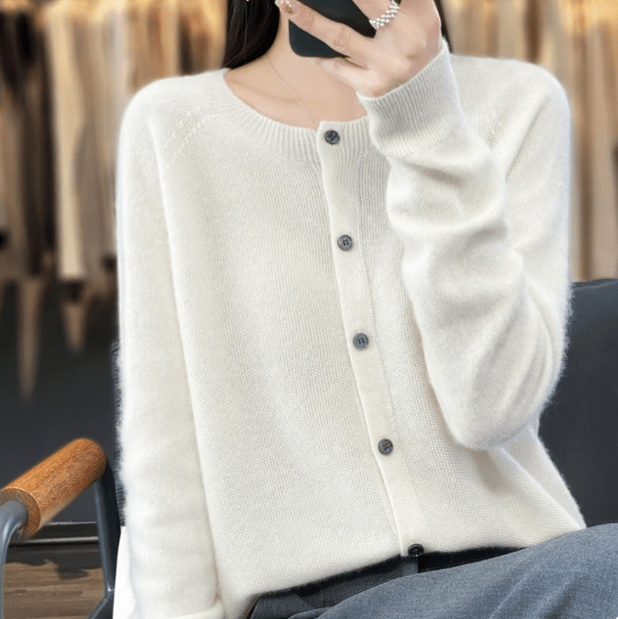 WW | Weicher Wolle Cardigan mit Knöpfen & Eleganter Komfort und Stil