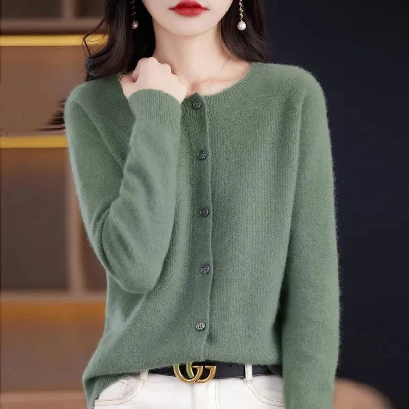 WW | Weicher Wolle Cardigan mit Knöpfen & Eleganter Komfort und Stil