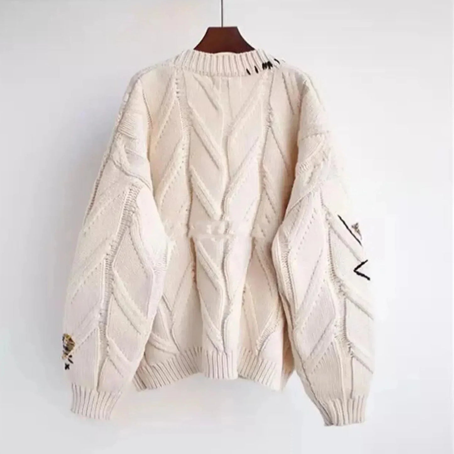 WW | Oversize Cardigan Thick Knit Unique and Colorful Style