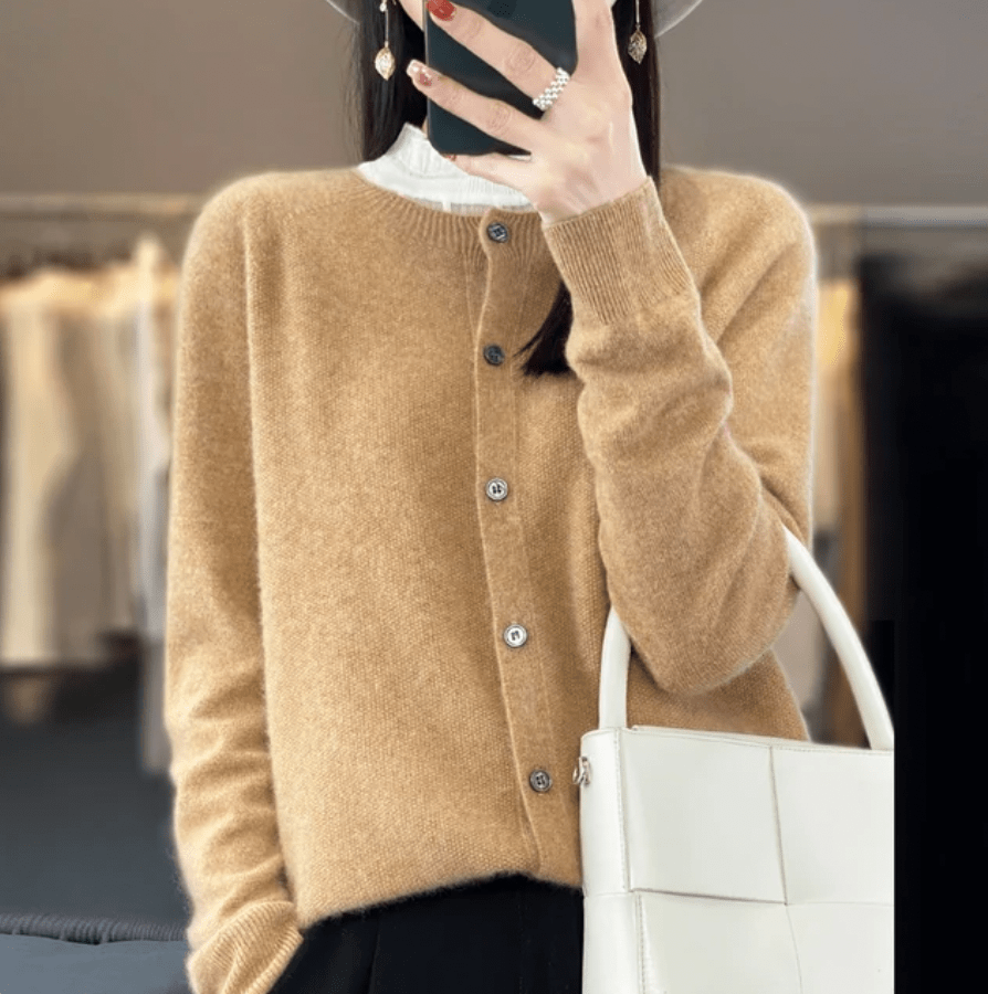 WW | Weicher Wolle Cardigan mit Knöpfen & Eleganter Komfort und Stil