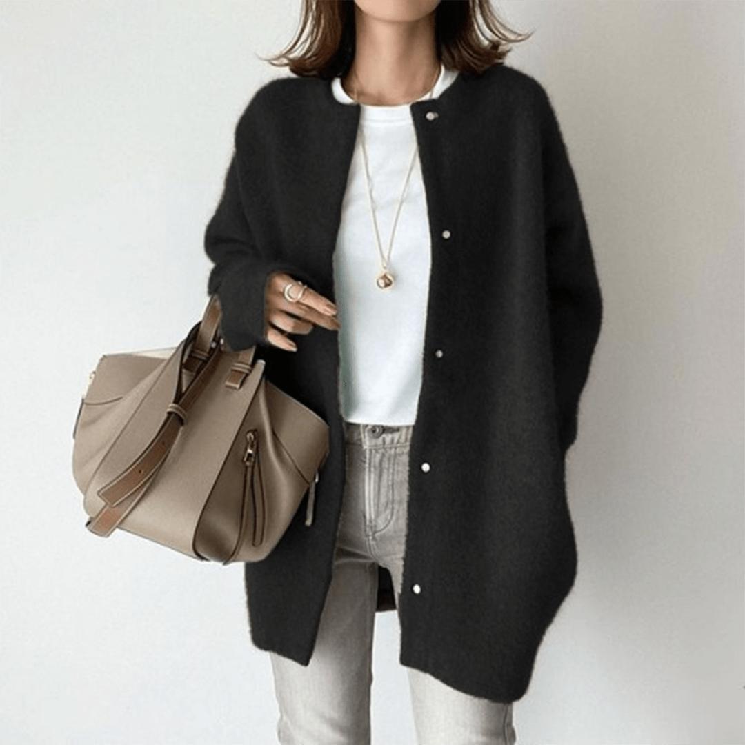 WW | Cardigan Lang Oversize Weich & Elegant Minimalistischer Stil
