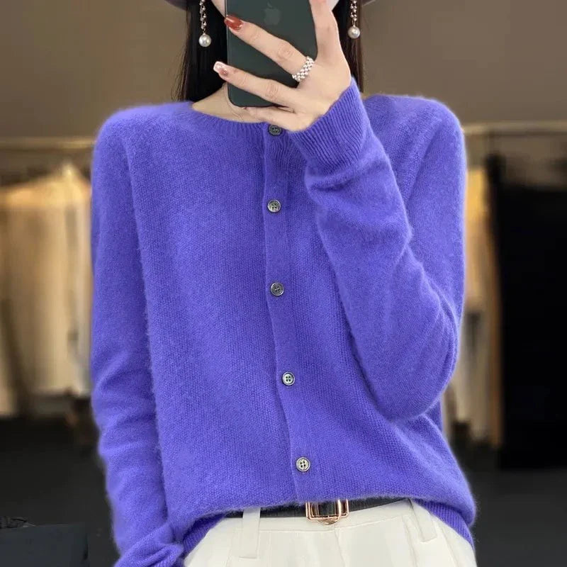 WW | Weicher Wolle Cardigan mit Knöpfen & Eleganter Komfort und Stil