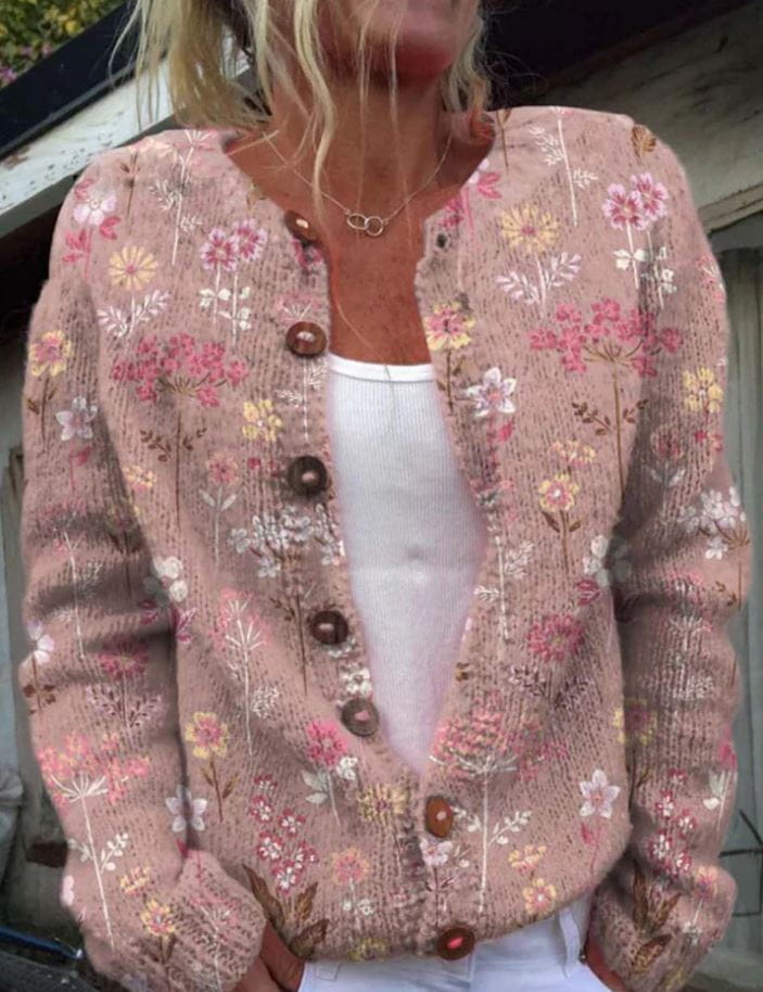 WW | Boho Style Knit Cardigan Multi-colored Warmth and Vintage Originality