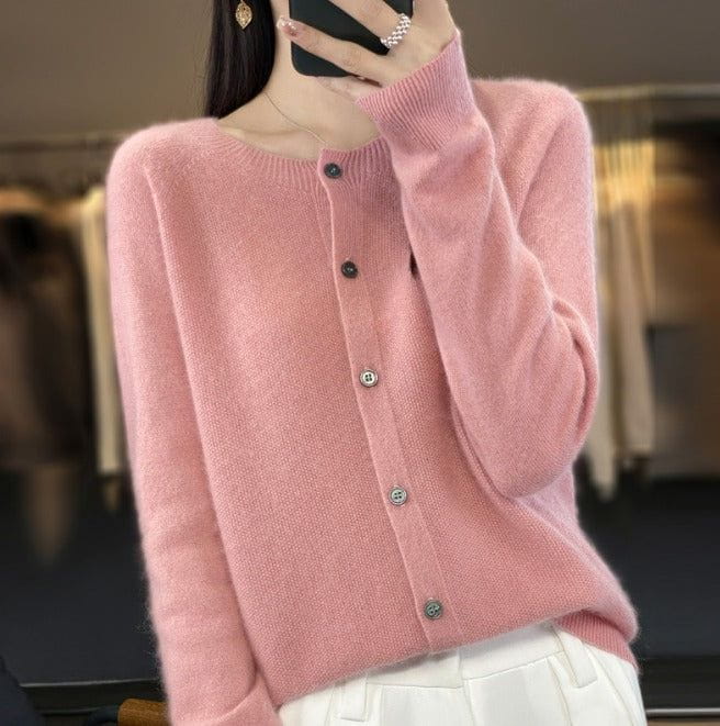 WW | Weicher Wolle Cardigan mit Knöpfen & Eleganter Komfort und Stil