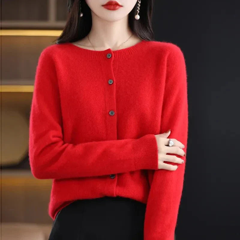 WW | Weicher Wolle Cardigan mit Knöpfen & Eleganter Komfort und Stil