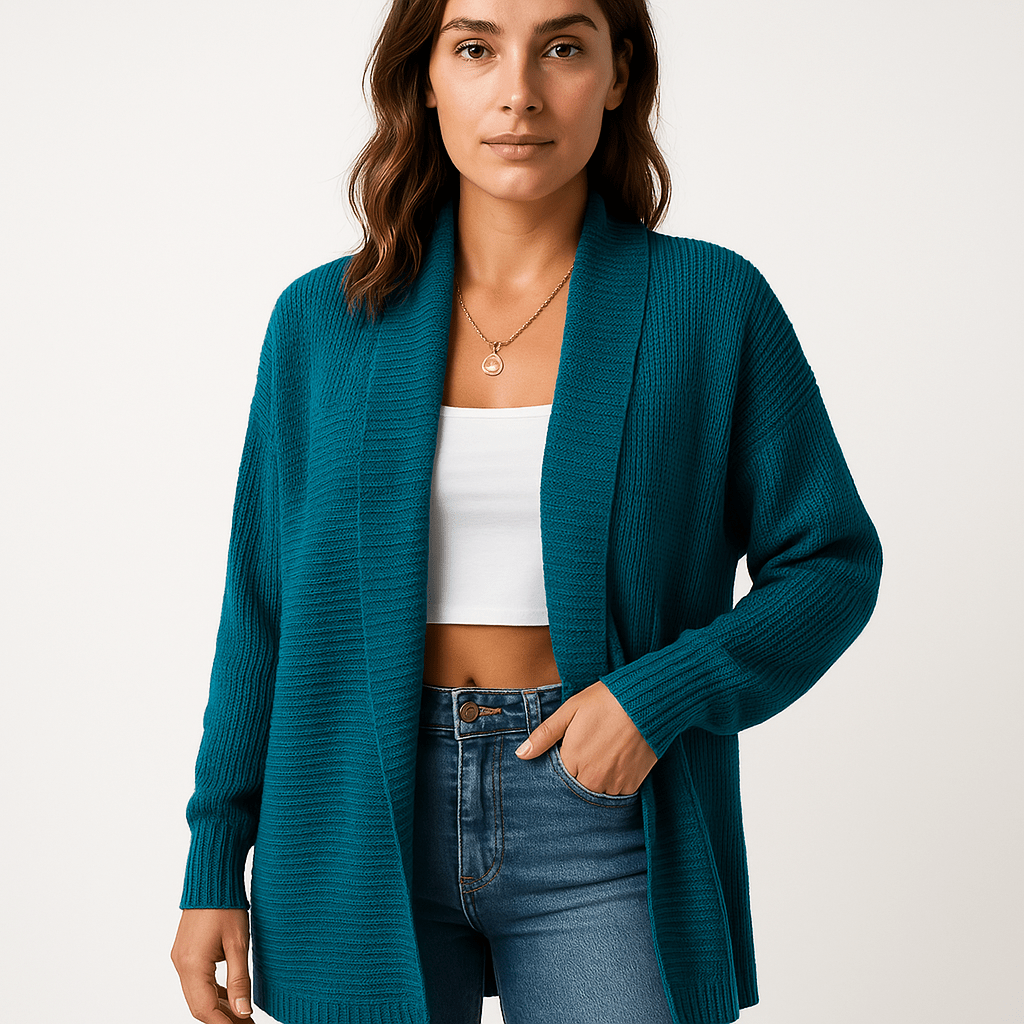 WW | Cardigan Chocolate Open Knit Perfect Comfort for the Transitional Season