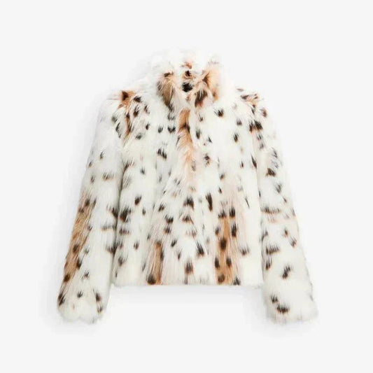WW | Weste aus bedrucktem Kunstfell Eleganz Wärme und Stil