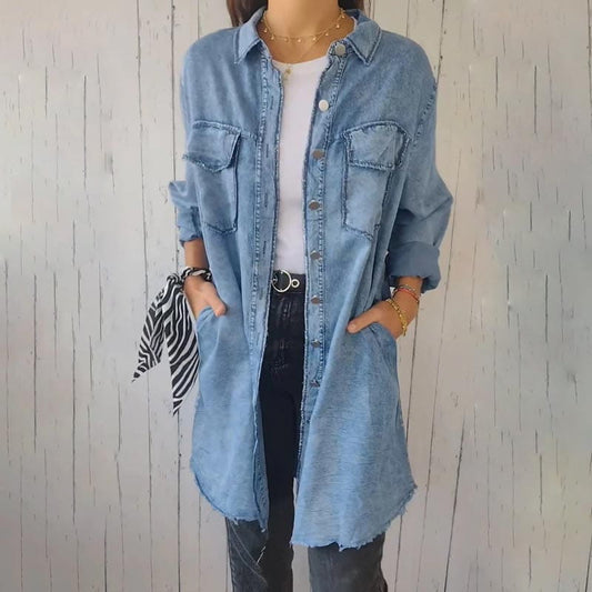 WW | Denim Shirt Jacket Casual Style Timeless Versatility