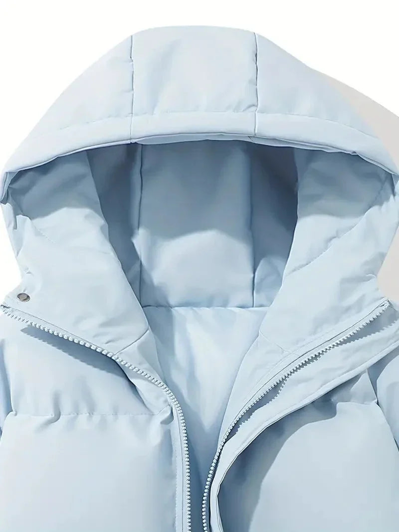 WW | Kurz geschnittene gesteppte Daunenjacke Rosa Wärme und winterlicher Stil
