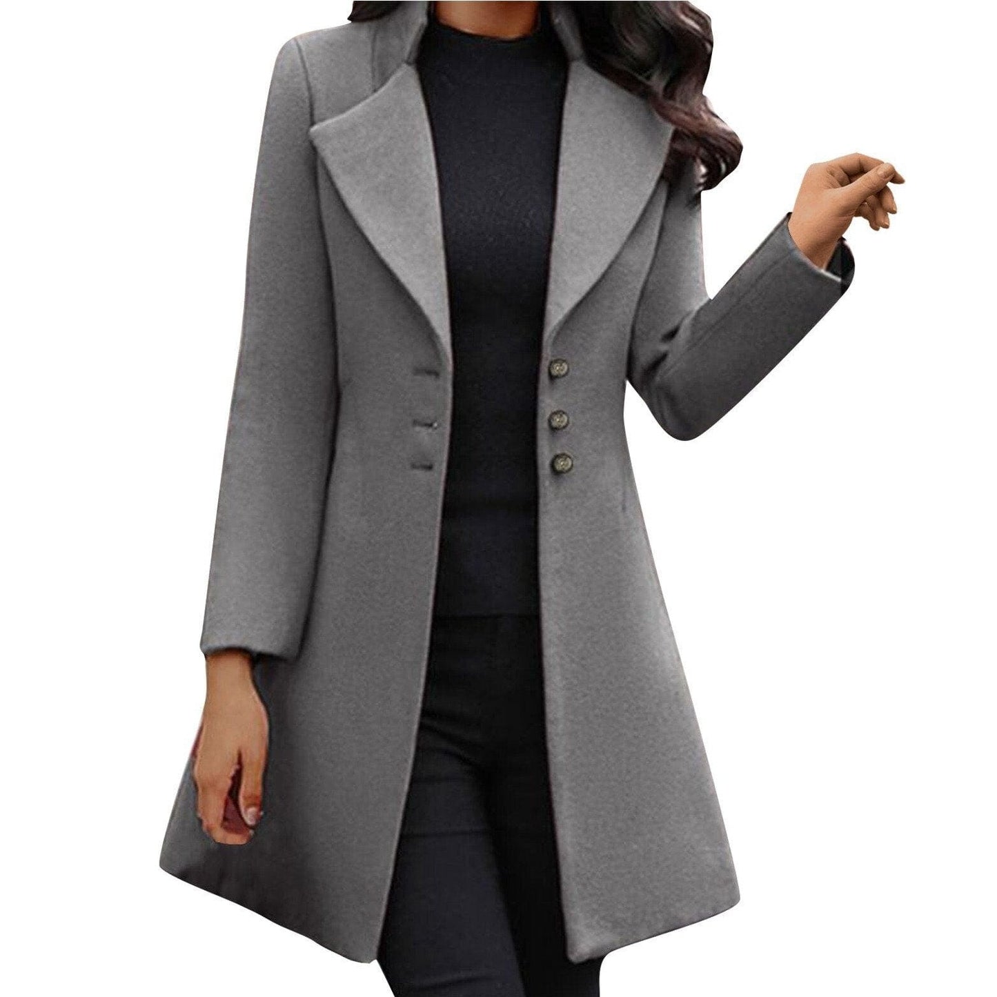 WW | Elegant Chic - Long Coat Autumn-Winter Fitted Cut