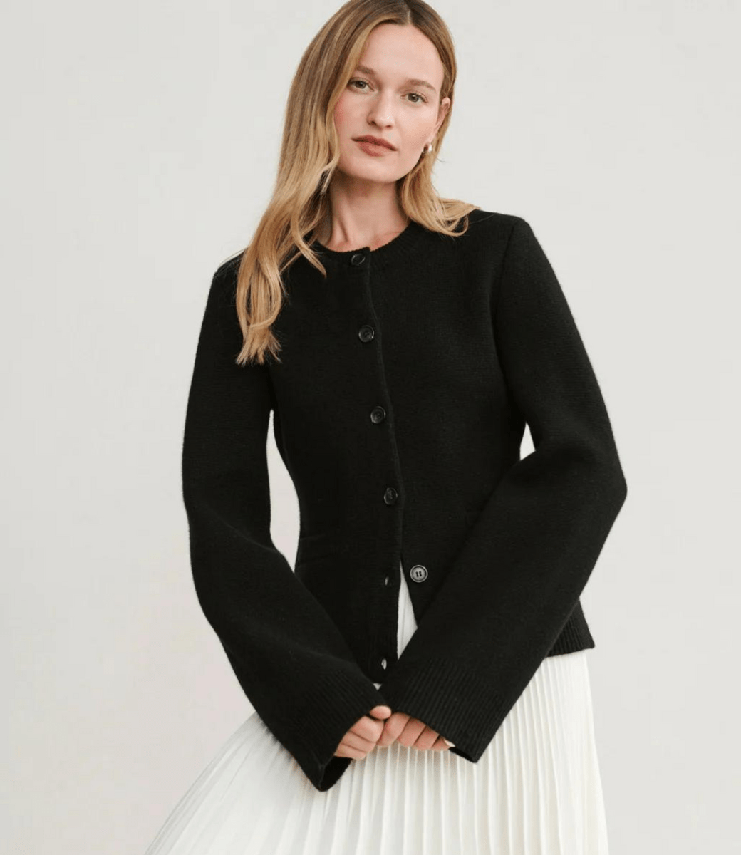 WW | Beige A-Line Jacket Elegant Buttons Chic & Minimalist