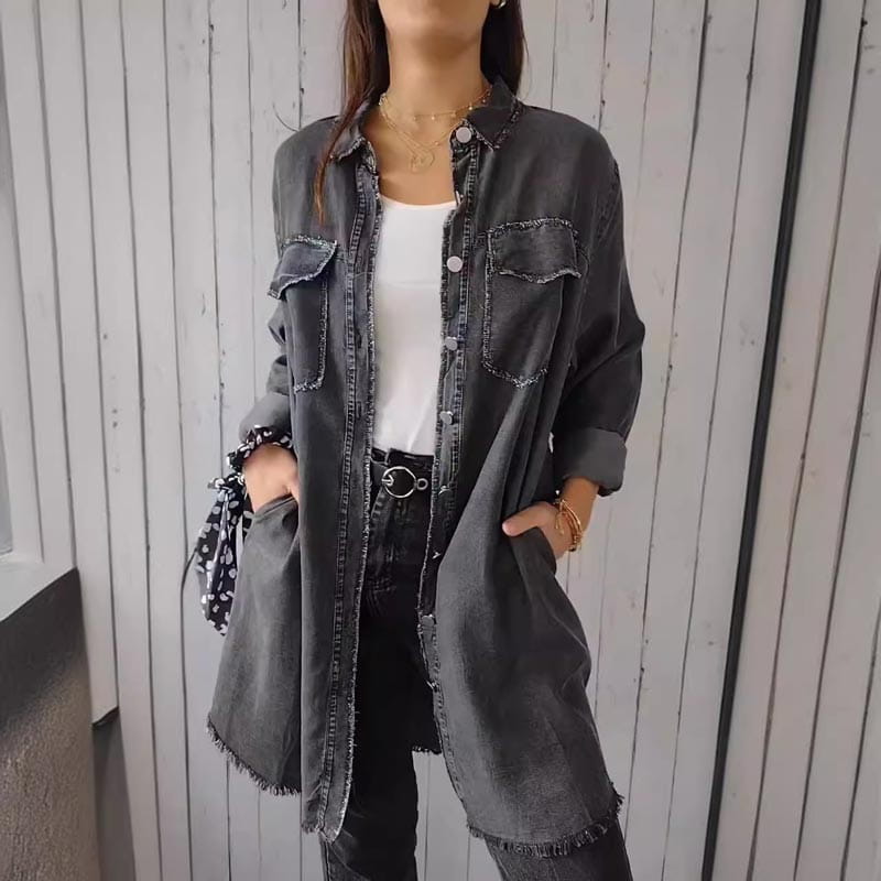 WW | Denim Shirt Jacket Casual Style Timeless Versatility