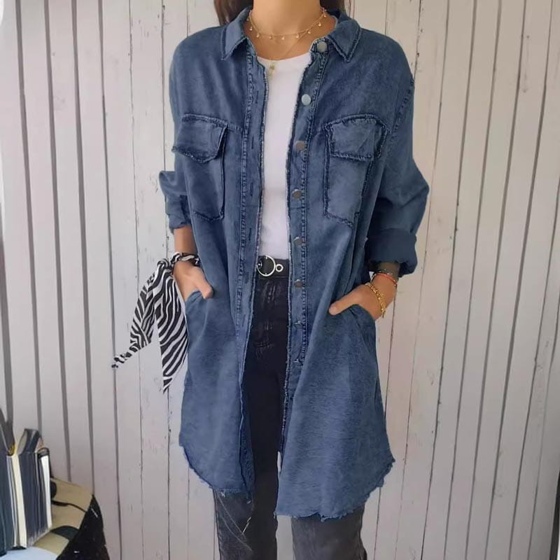 WW | Denim Shirt Jacket Casual Style Timeless Versatility