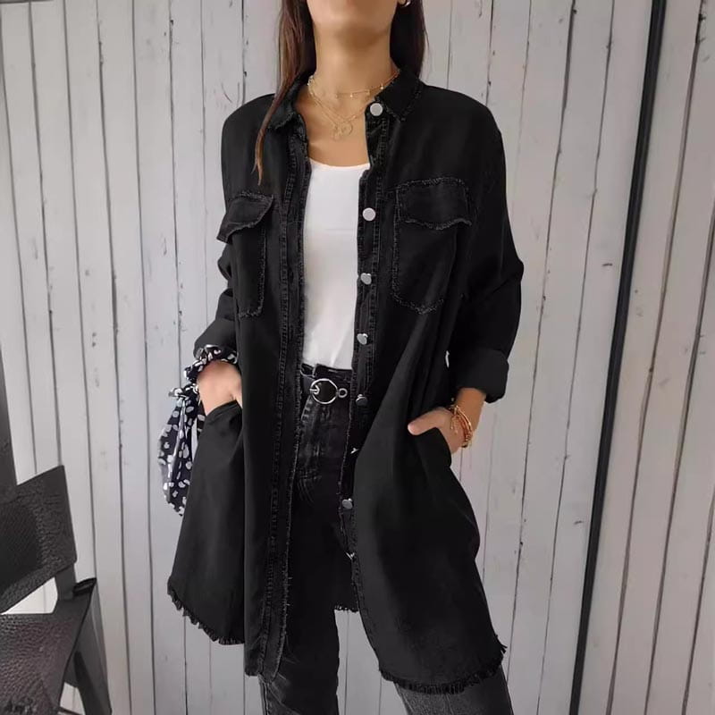 WW | Denim Shirt Jacket Casual Style Timeless Versatility