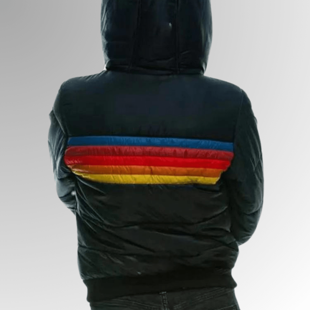 WW | Retro Quilted Jacket Rainbow & Warm, Stylish Hood