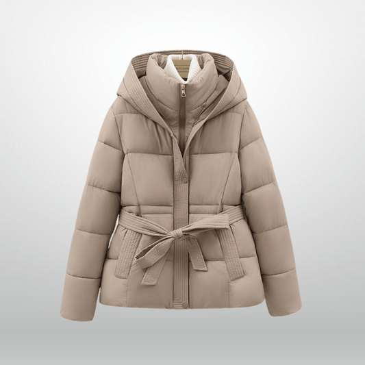 WW | Elegante Warme Stylische Schwarze Gürteljacke für Frauen
