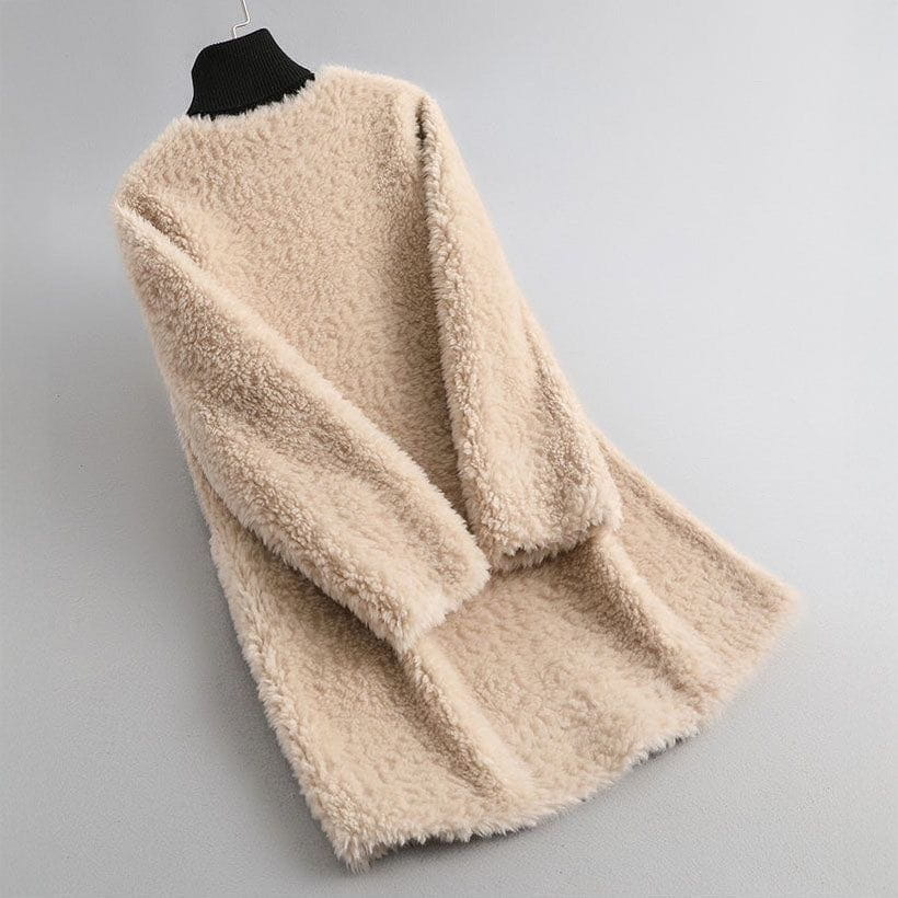 WW | Mantel aus weichem synthetischem Pelz Eleganz Cocooning