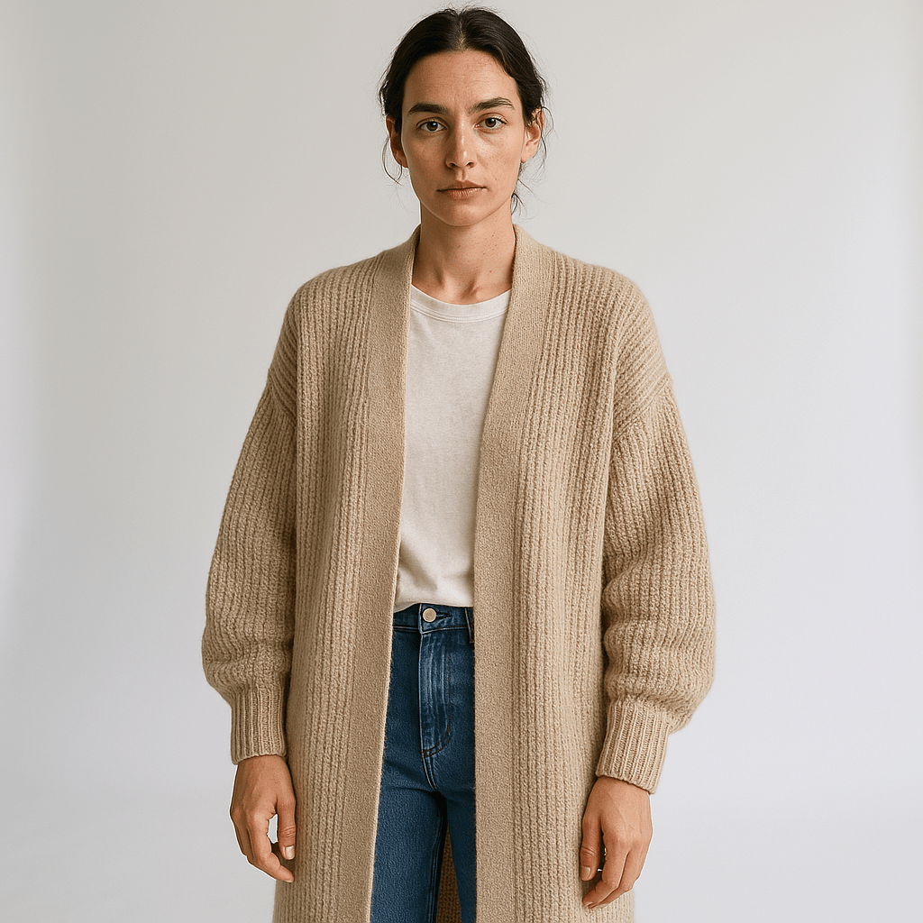 WW | Long Beige Light and Open Elegant Casual Jacket