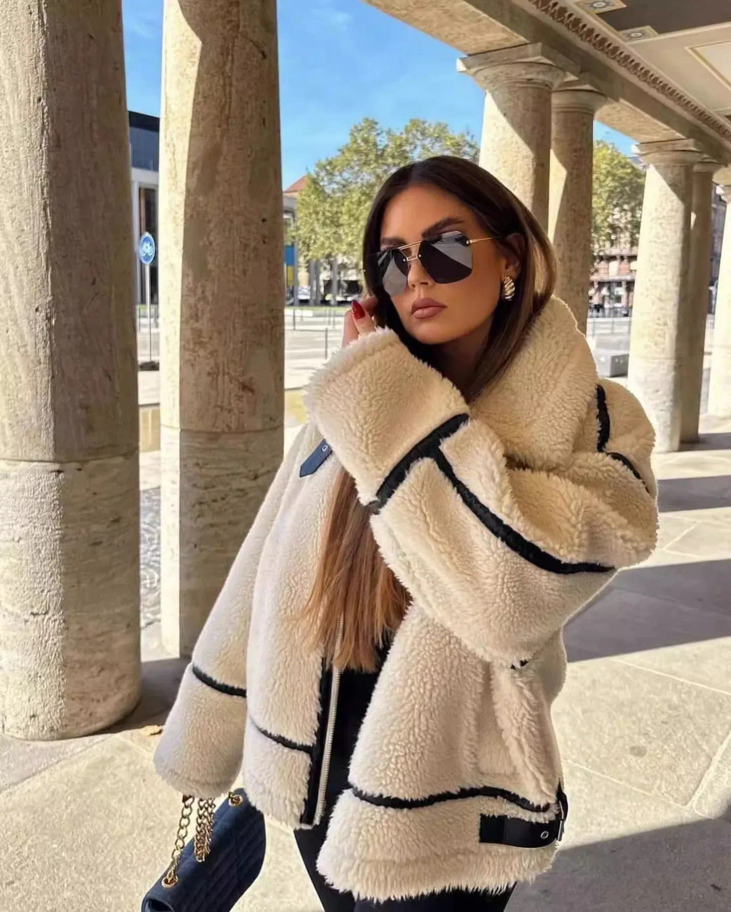 WW | Aviator Jacket Shearling-Effect Warmth and Retro Style