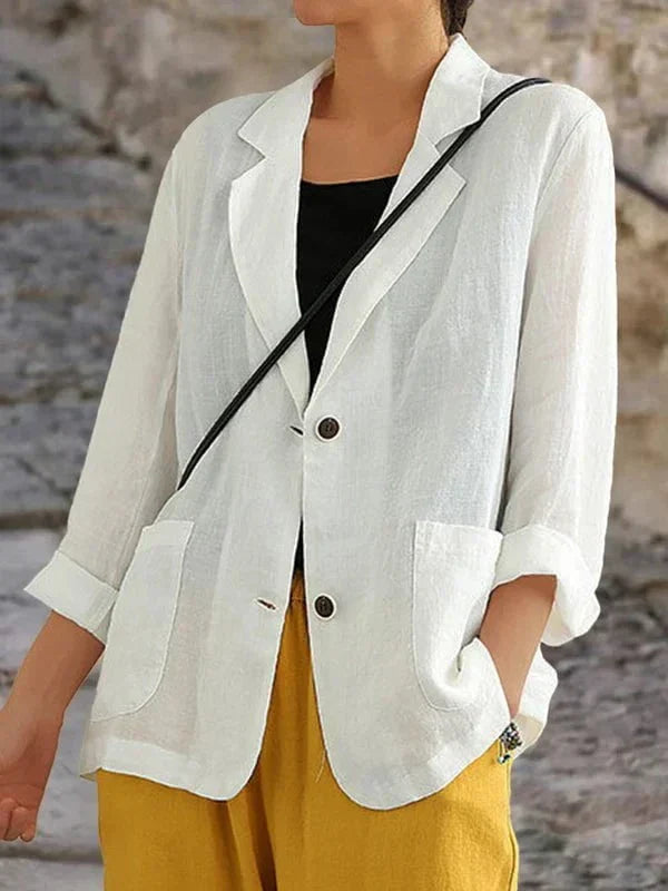 WW | Women's Linen Blazer Light and Elegantly Chic Casual