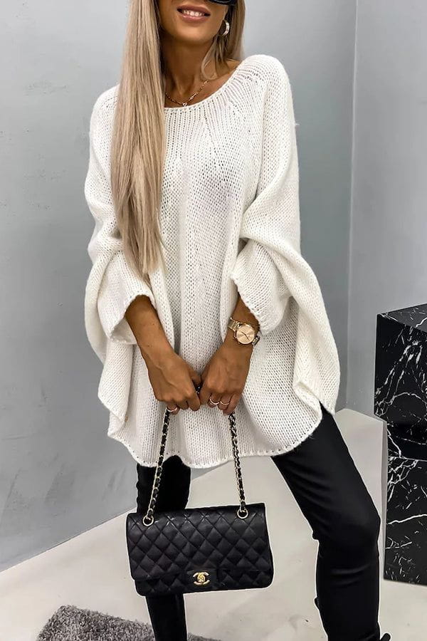 WW | Plus Size Knitted Poncho: Elegance and Comfort