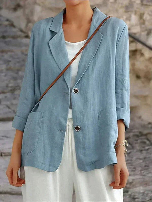 WW | Women's Linen Blazer Light and Elegantly Chic Casual