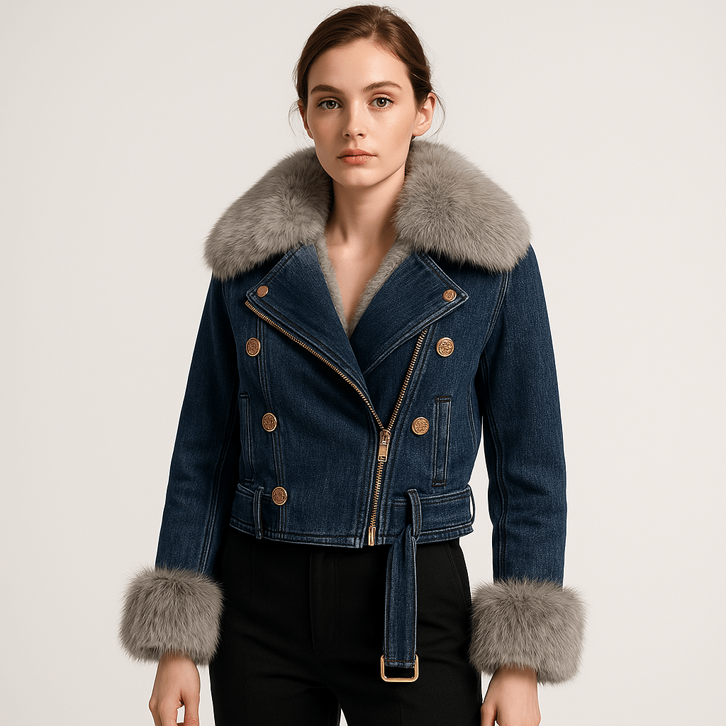 WW | Jeansjacke mit gefüttertem Kunstpelz, warm und stylisch für den Winter