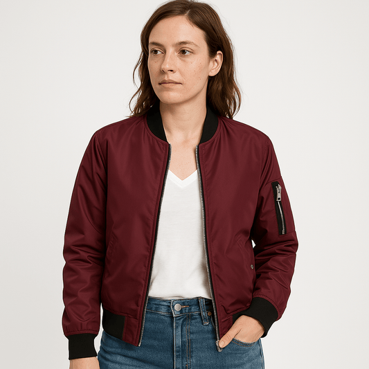 WW | Blouson Bomber Beige Kurz geschnitten Urban Lässiger Look